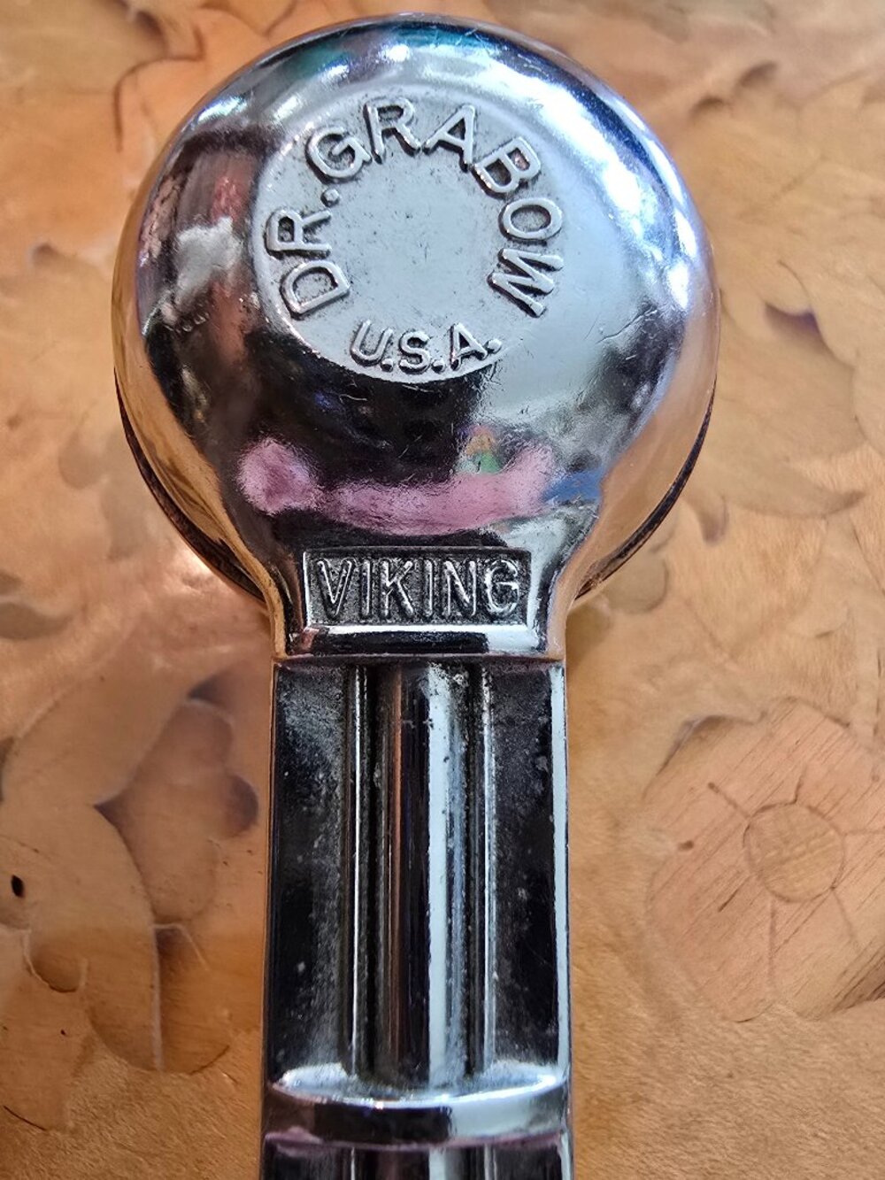 Dr. Grabow Viking - Vintage Chrome & Ceramic Pipe, Made in USA, Collectible - Picture 2 of 7